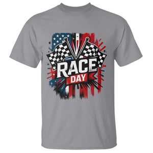 Checkered Flag Racing T Shirt Race Day Team Lover TS14 Sport Gray Print Your Wear