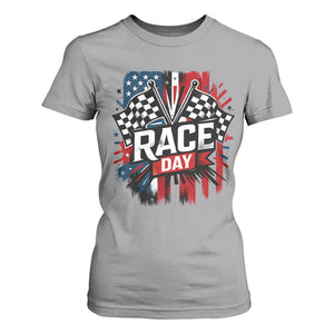 Checkered Flag Racing T Shirt For Women Race Day Team Lover TS14 Sport Gray Print Your Wear