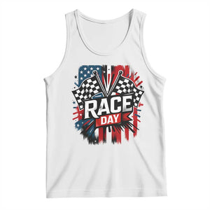 Checkered Flag Racing Tank Top Race Day Team Lover TS14 White Print Your Wear