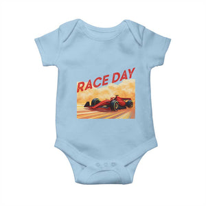 Vintage Racing Formula Car Baby Onesie TS14 Light Blue Print Your Wear