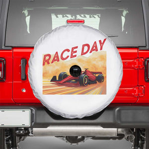 Vintage Racing Formula Car Spare Tire Cover TS14 White Print Your Wear
