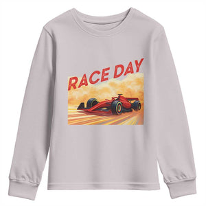 Vintage Racing Formula Car Youth Sweatshirt TS14 Ice Gray Print Your Wear