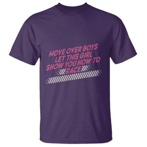 Racing Girl T Shirt Move Over Boys Funny Quote TS14 Purple Print Your Wear