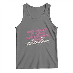 Racing Girl Tank Top Move Over Boys Funny Quote TS14 Black Heather Print Your Wear