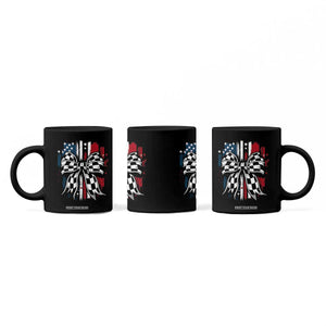 Patriotic Coquette Bow Checkered Flag Race Car Racing Coffee Mug TS14 Print Your Wear