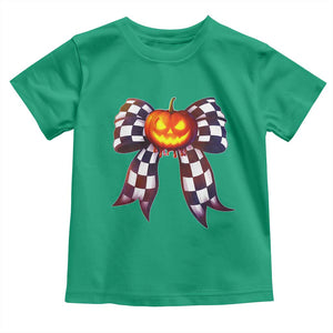 Race Car Halloween Toddler T Shirt Pumpkin Checkered Coquette Bow TS14 Irish Green Print Your Wear