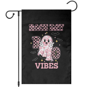 Race Car Halloween Garden Flag Boo Checkered Coquette Bow TS14 Black Print Your Wear