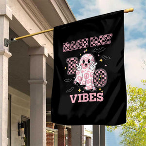 Race Car Halloween Garden Flag Boo Checkered Coquette Bow TS14 Print Your Wear