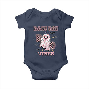 Race Car Halloween Baby Onesie Boo Checkered Coquette Bow TS14 Navy Print Your Wear