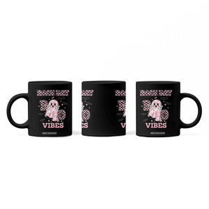 Race Car Halloween Coffee Mug Boo Checkered Coquette Bow TS14 Print Your Wear