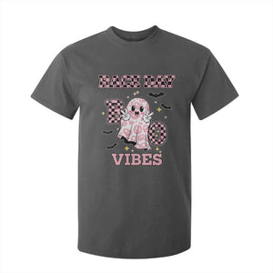 Race Car Halloween T Shirt For Kid Boo Checkered Coquette Bow TS14 Dark Heather Print Your Wear