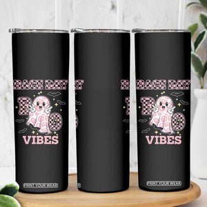 Race Car Halloween Skinny Tumbler Boo Checkered Coquette Bow TS14 Print Your Wear