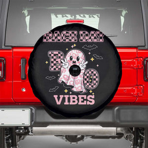 Race Car Halloween Spare Tire Cover Boo Checkered Coquette Bow TS14 Black Print Your Wear