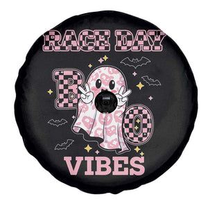 Race Car Halloween Spare Tire Cover Boo Checkered Coquette Bow TS14 Print Your Wear
