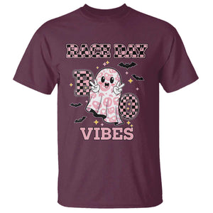 Race Car Halloween T Shirt Boo Checkered Coquette Bow TS14 Maroon Print Your Wear