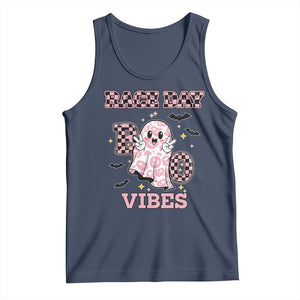 Race Car Halloween Tank Top Boo Checkered Coquette Bow TS14 Navy Print Your Wear
