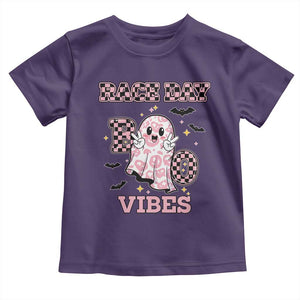 Race Car Halloween Toddler T Shirt Boo Checkered Coquette Bow TS14 Purple Print Your Wear