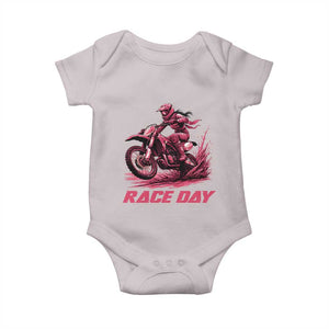 Dirt Bike Girl Baby Onesie Motocross Racing Women TS14 Ice Gray Print Your Wear
