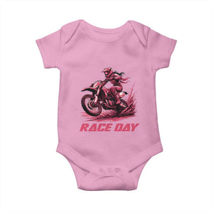 Dirt Bike Girl Baby Onesie Motocross Racing Women TS14 Light Pink Print Your Wear