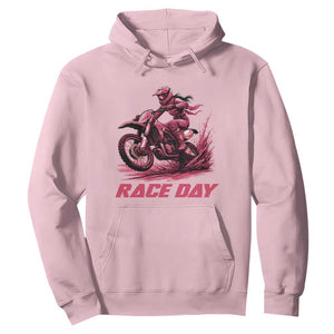 Dirt Bike Girl Hoodie Motocross Racing Women TS14 Light Pink Print Your Wear