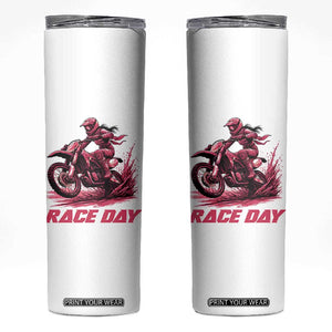 Dirt Bike Girl Skinny Tumbler Motocross Racing Women TS14 White Print Your Wear