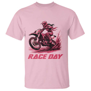 Dirt Bike Girl T Shirt Motocross Racing Women TS14 Light Pink Print Your Wear