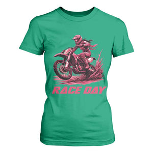 Dirt Bike Girl T Shirt For Women Motocross Racing Women TS14 Irish Green Print Your Wear