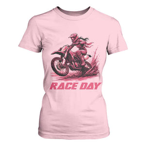 Dirt Bike Girl T Shirt For Women Motocross Racing Women TS14 Light Pink Print Your Wear