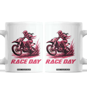Dirt Bike Girl Coffee Mug Motocross Racing Women TS14 White Print Your Wear
