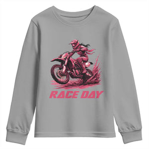Dirt Bike Girl Youth Sweatshirt Motocross Racing Women TS14 Sport Gray Print Your Wear