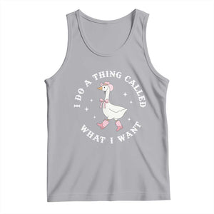 Western Cowgirl Silly Goose Meme Tank Top I Do A Thing Called What I Want TS14 Athletic Heather Print Your Wear