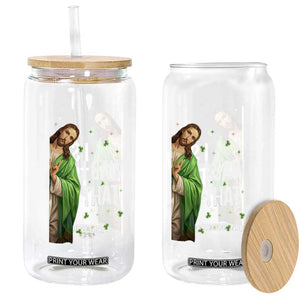 Christian Jesus St Patricks Day Meme Glass Can I Saw That TS14 Print Your Wear