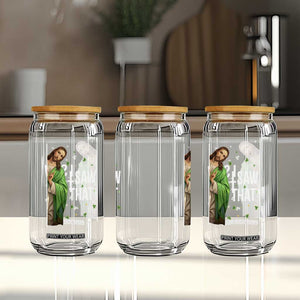 Christian Jesus St Patricks Day Meme Glass Can I Saw That TS14 Print Your Wear