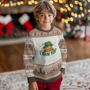 I Saw That Ugly Christmas Sweater Funny Leprechaun St Patricks Day Meme TS14 Mocha Mousse Print Your Wear