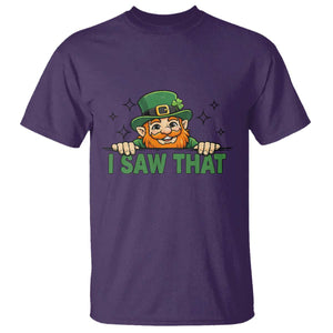 I Saw That T Shirt Funny Leprechaun St Patricks Day Meme TS14 Purple Print Your Wear