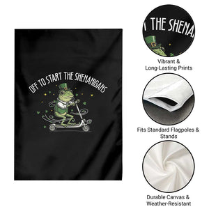 Funny Frog St Patricks Day Meme Garden Flag Off To Start The Shenanigans TS14 Print Your Wear