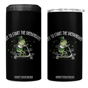 Funny Frog St Patricks Day Meme 4 in 1 Can Cooler Tumbler Off To Start The Shenanigans TS14 One Size: 16 oz Black Print Your Wear
