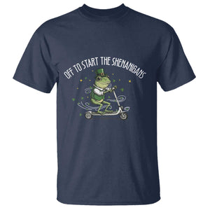 Funny Frog St Patricks Day Meme T Shirt Off To Start The Shenanigans TS14 Navy Print Your Wear