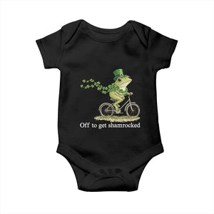 Funny Frog St Patricks Day Meme Baby Onesie Off To Get Shamrocked TS14 Black Print Your Wear