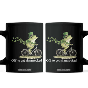 Funny Frog St Patricks Day Meme Coffee Mug Off To Get Shamrocked TS14 Black Print Your Wear