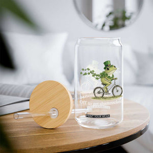 Funny Frog St Patricks Day Meme Glass Can Off To Get Shamrocked TS14 Print Your Wear