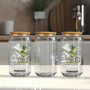 Funny Frog St Patricks Day Meme Glass Can Off To Get Shamrocked TS14 Print Your Wear
