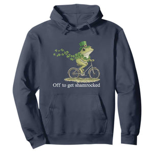 Funny Frog St Patricks Day Meme Hoodie Off To Get Shamrocked TS14 Navy Print Your Wear