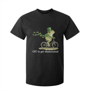 Funny Frog St Patricks Day Meme T Shirt For Kid Off To Get Shamrocked TS14 Black Print Your Wear