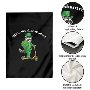 Funny Raccoon St Patricks Day Meme Garden Flag Off To Get Shamrocked TS14 Print Your Wear