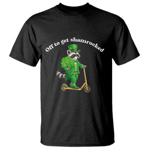 Funny Raccoon St Patricks Day Meme T Shirt Off To Get Shamrocked TS14 Black Print Your Wear