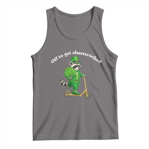 Funny Raccoon St Patricks Day Meme Tank Top Off To Get Shamrocked TS14 Deep Heather Print Your Wear