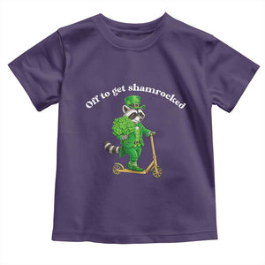 Funny Raccoon St Patricks Day Meme Toddler T Shirt Off To Get Shamrocked TS14 Purple Print Your Wear