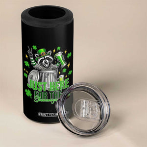 Funny Raccoon Drinking Beer St Patricks Day 4 in 1 Can Cooler Tumbler Just Here For The Shenanigans TS14 Print Your Wear