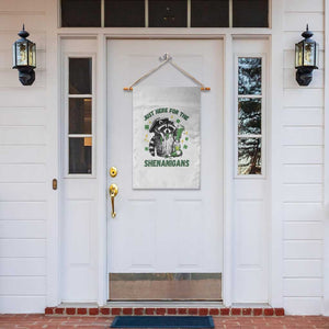 Funny Raccoon St Patricks Day Meme Garden Flag Trash Panda Just Here For The Shenanigans TS14 Print Your Wear